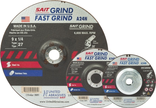 Picture of Grinding United Abrasives Sai20015 4 Wheel 0.625 1/4" A24N Abrasives